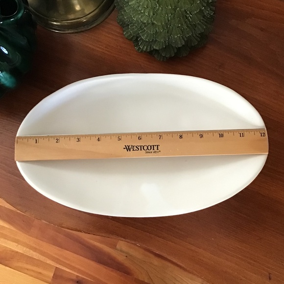 Large Vintage McCoy Footed Bowl Wavy Pedestal Plate Pottery Art Deco MCM - Picture 11 of 16